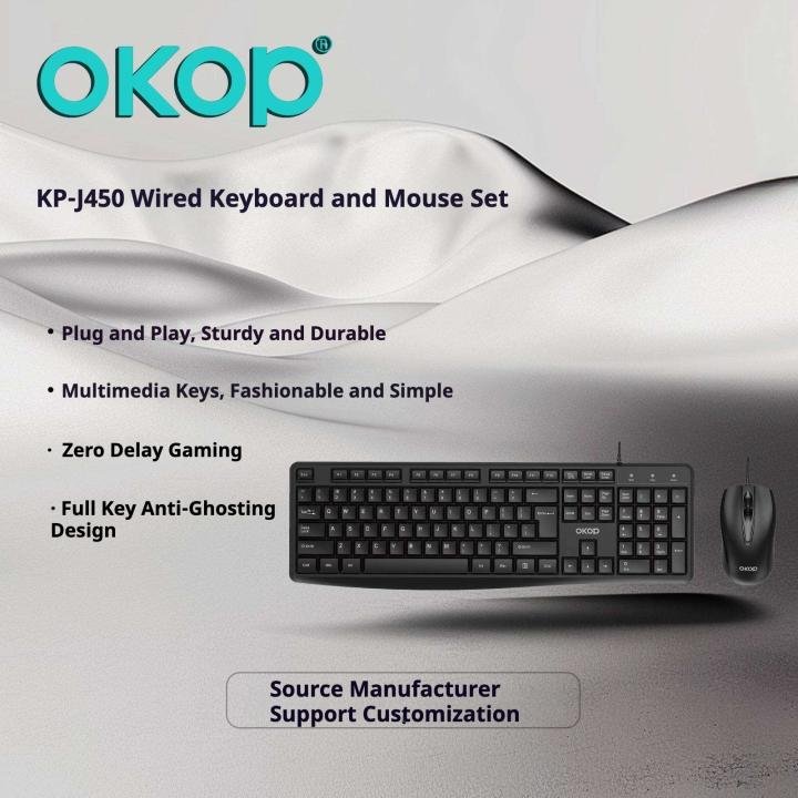 USB კლავიატურისა და მაუსის ნაკრები KP-J450
