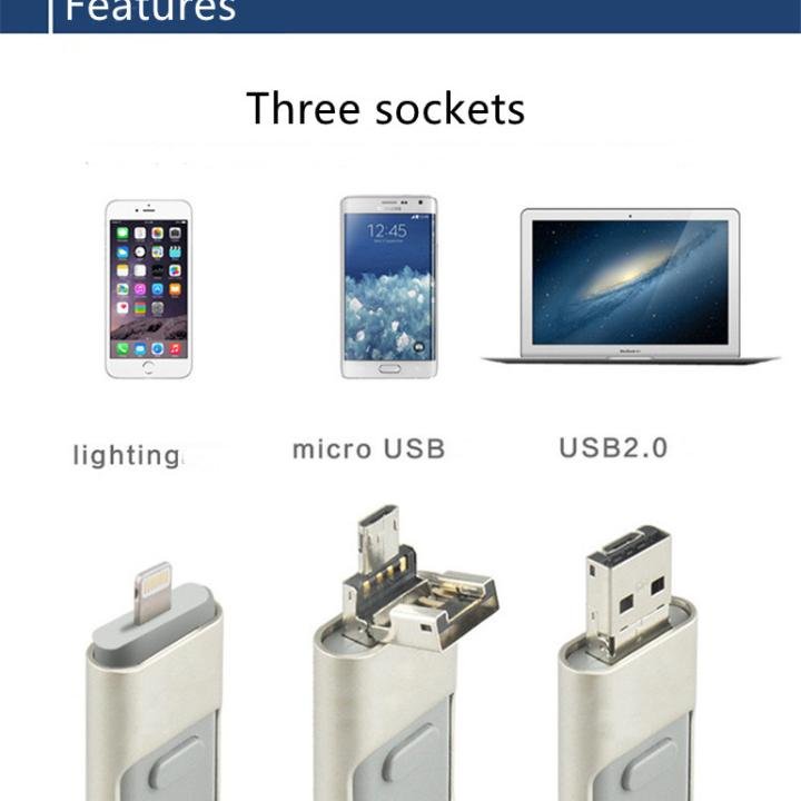 USB მეხსიერება 3-ში-1, OTG მხარდაჭერით