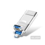 ტელეფონისა და კომპიუტერის USB მეხსიერება 3-ში-1