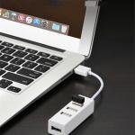 ლეპტოპის ოთხპორტიანი USB ჰაბი