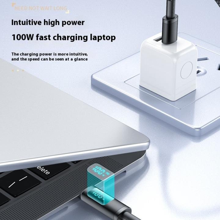 USB-C კაბელი ციფრული ეკრანით