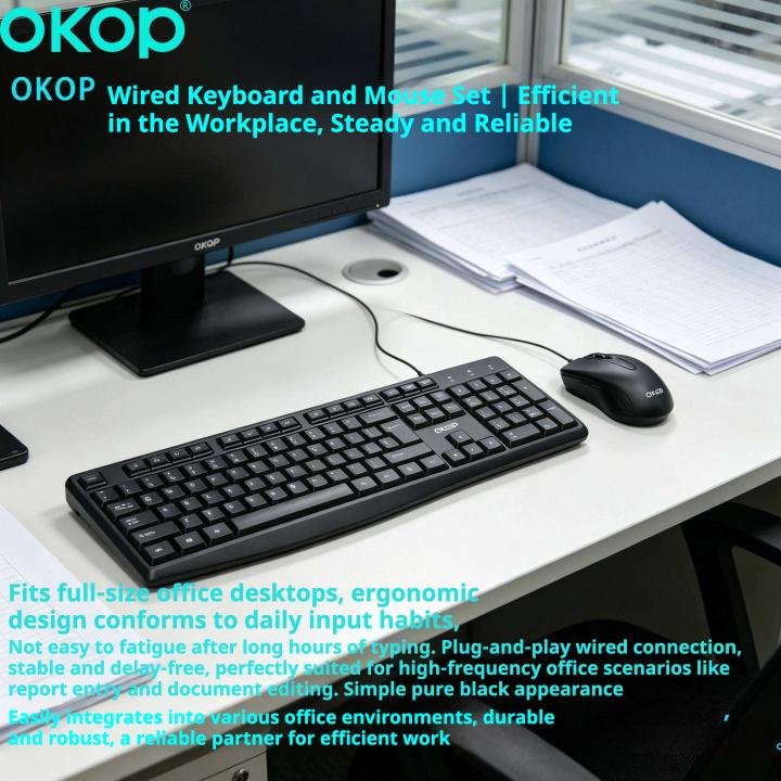 USB კლავიატურისა და მაუსის ნაკრები KP-J450